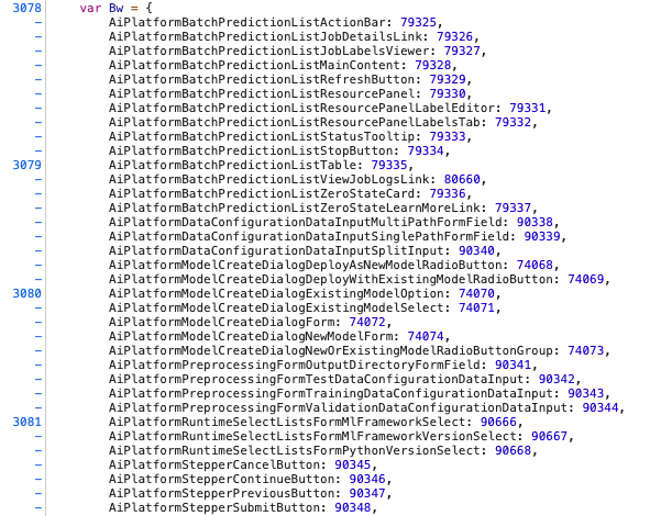 Configuration object in a JavaScript bundle