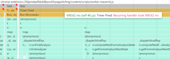 Adjacent long tasks in Chrome DevTools for Dashlane