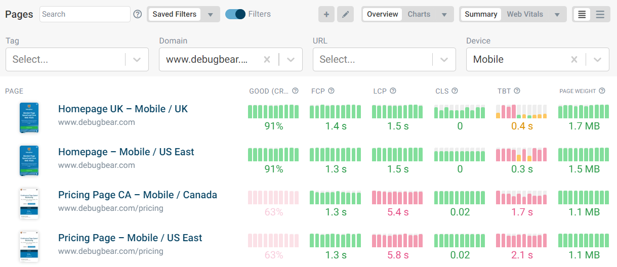 Filter toggle