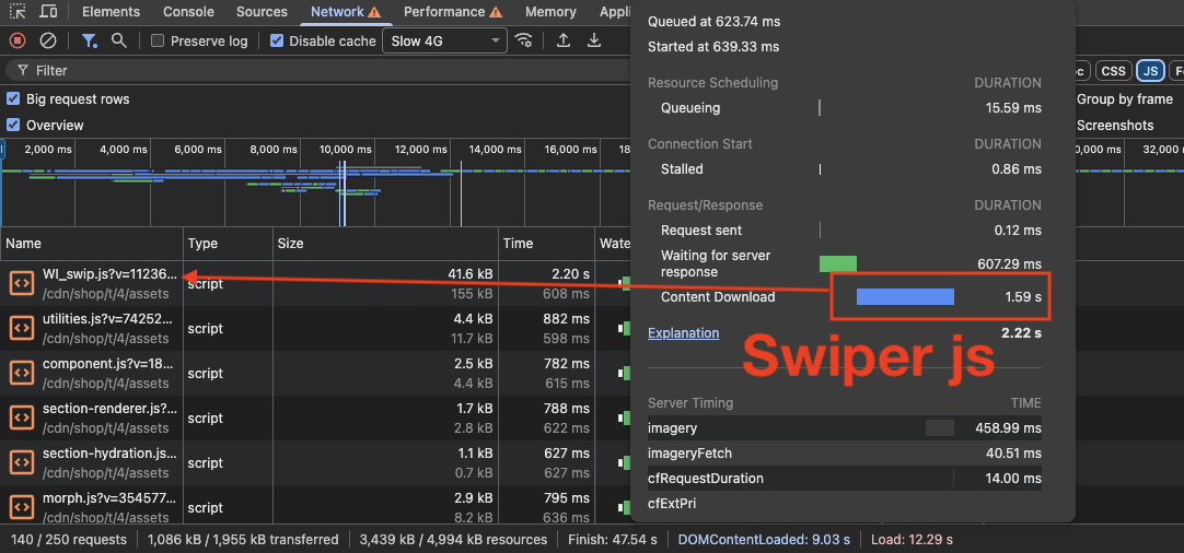 Carousel library blocking hero render