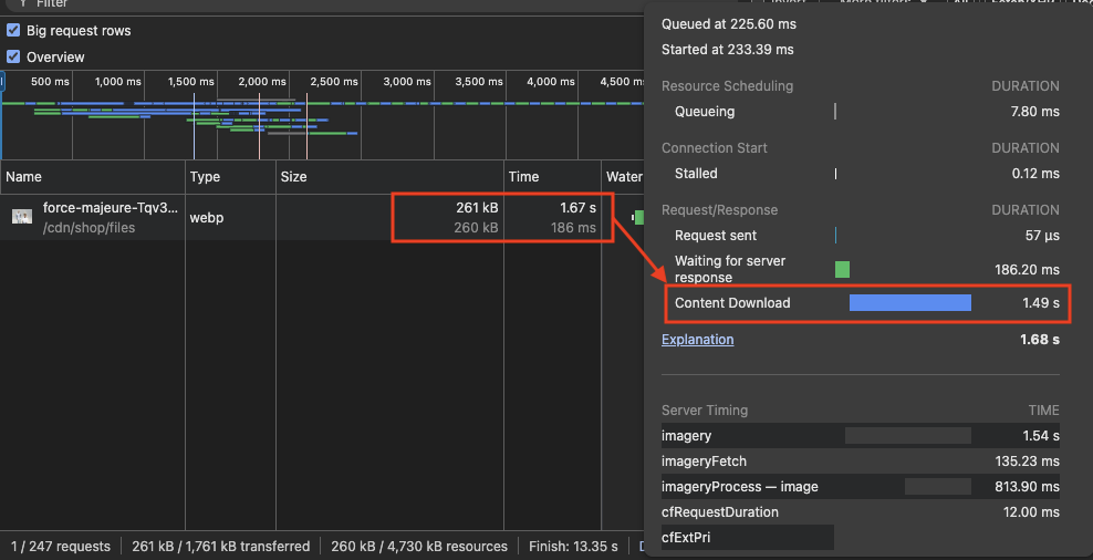 Large hero image slowing down LCP
