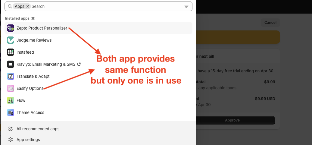 Unused apps still loading scripts on the page