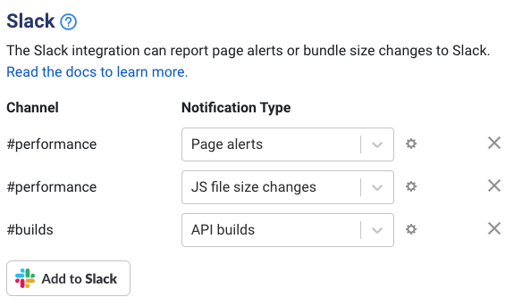 Configuring Slack integrations on DebugBear