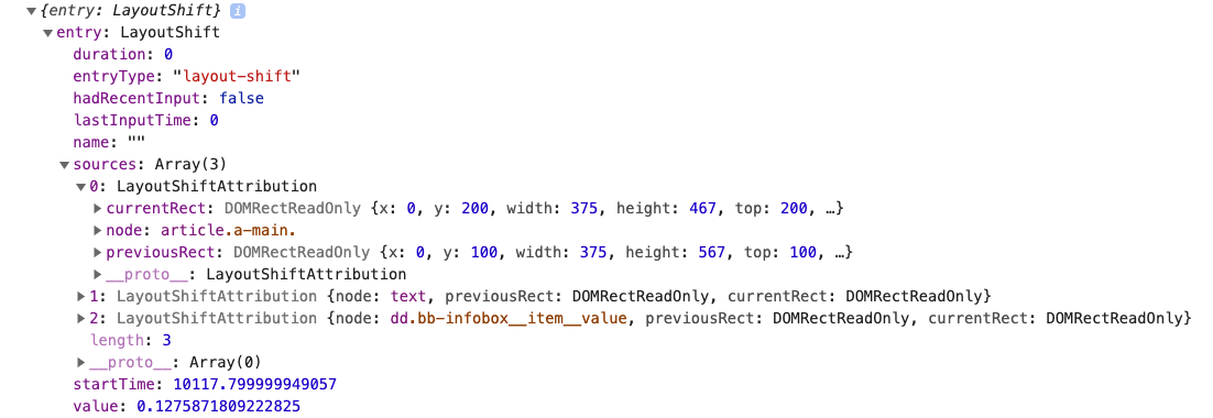 Entry in the Layout Instability API