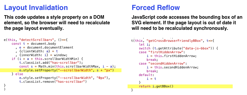 Source code for layout invalidation and reflow