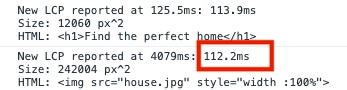 Image LCP reported after window resize
