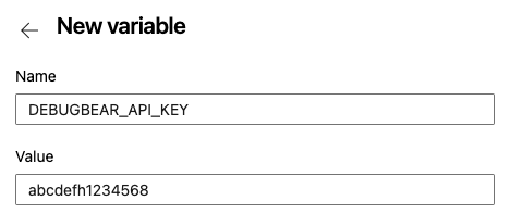 Configure Azure DevOps environment variable