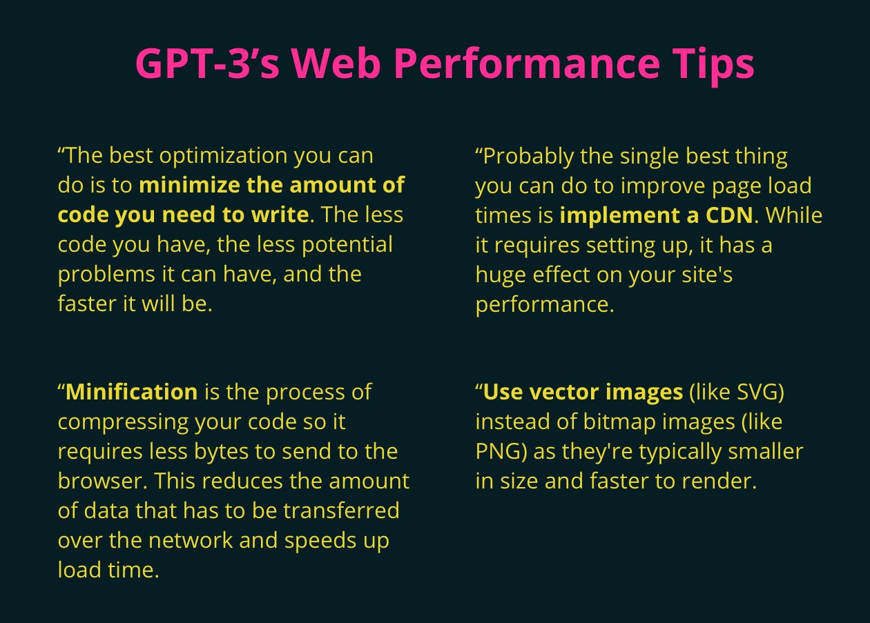 GPT performance tips