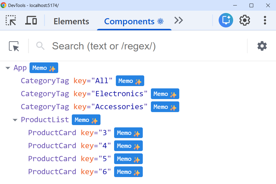 Memo badges added by React Compiler in the Components tab of React Developer Tools