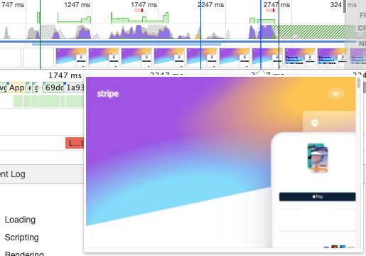 Slower Chrome filmstrip recording starting from blank page