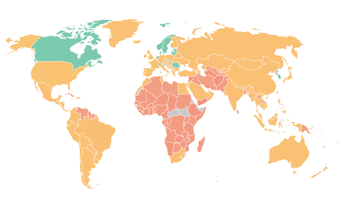 Treo Site Speed map