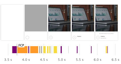 Webnode performance filmstrip