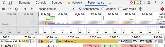 Fast CPU in DevTools Performance recording