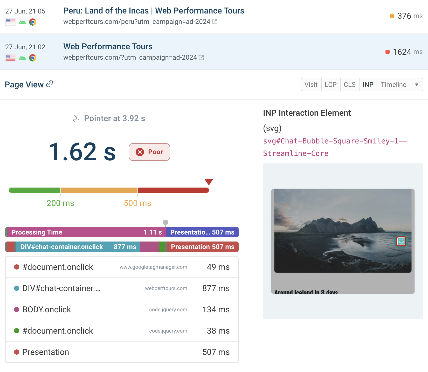 Largest Contentful Paint performance insight