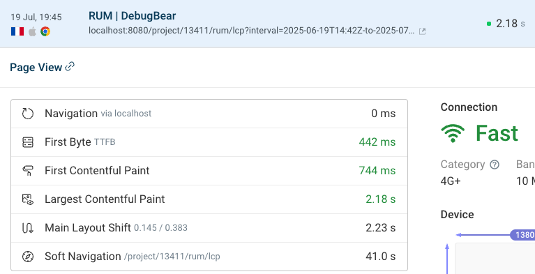 Soft navigations in RUM data