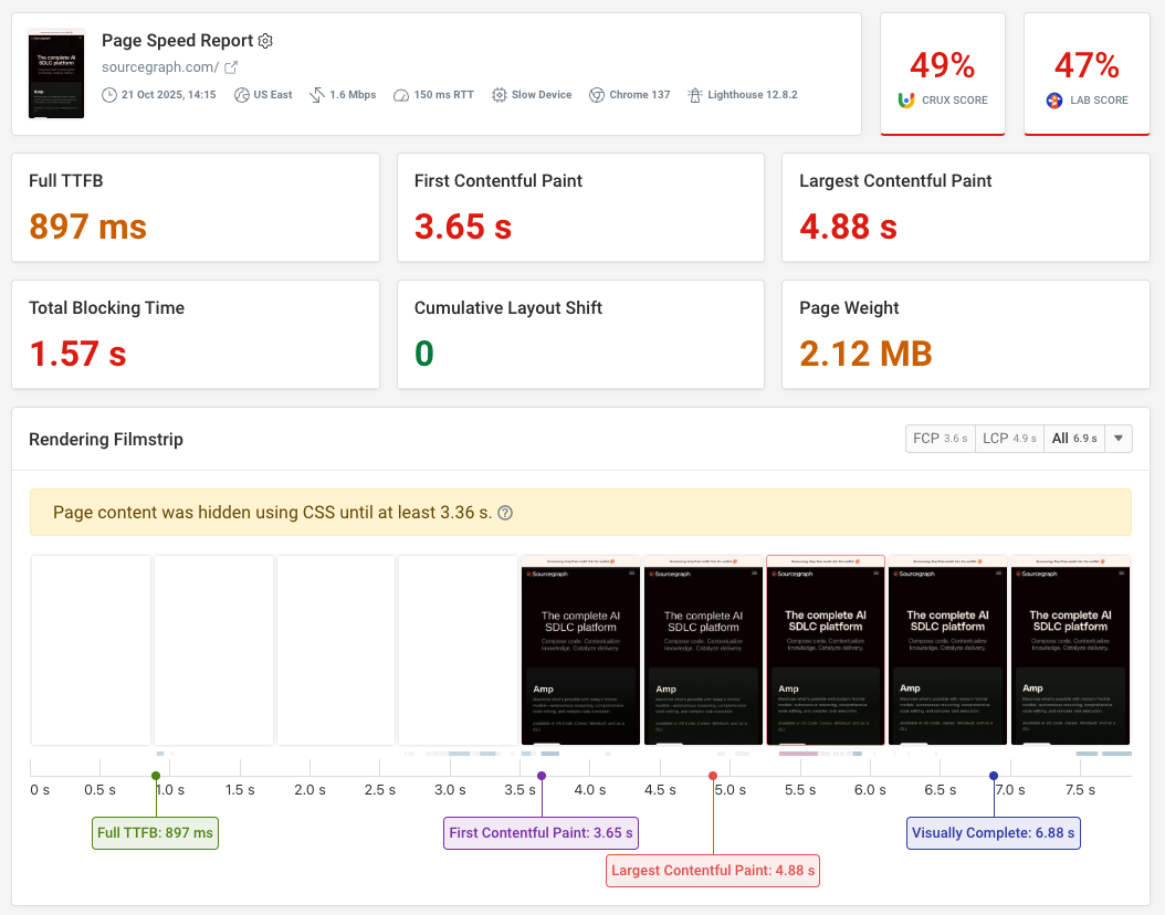 Reliable page speed test results in DebugBear