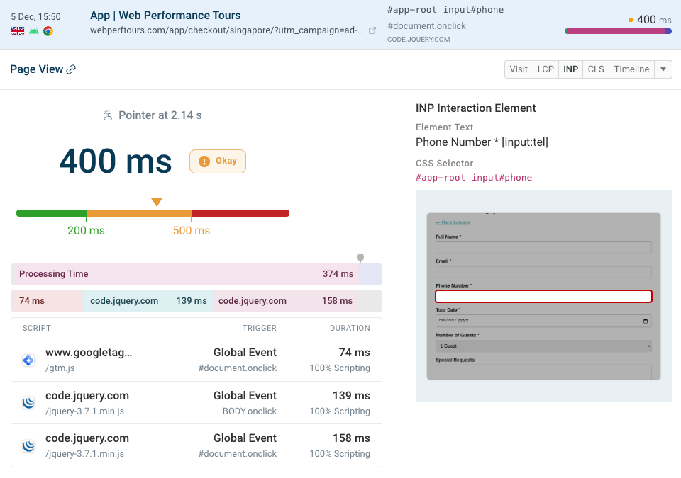 Slow interaction with scripts