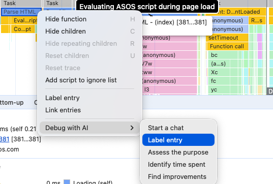 DevTools AI annotations