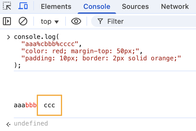 Styled console output