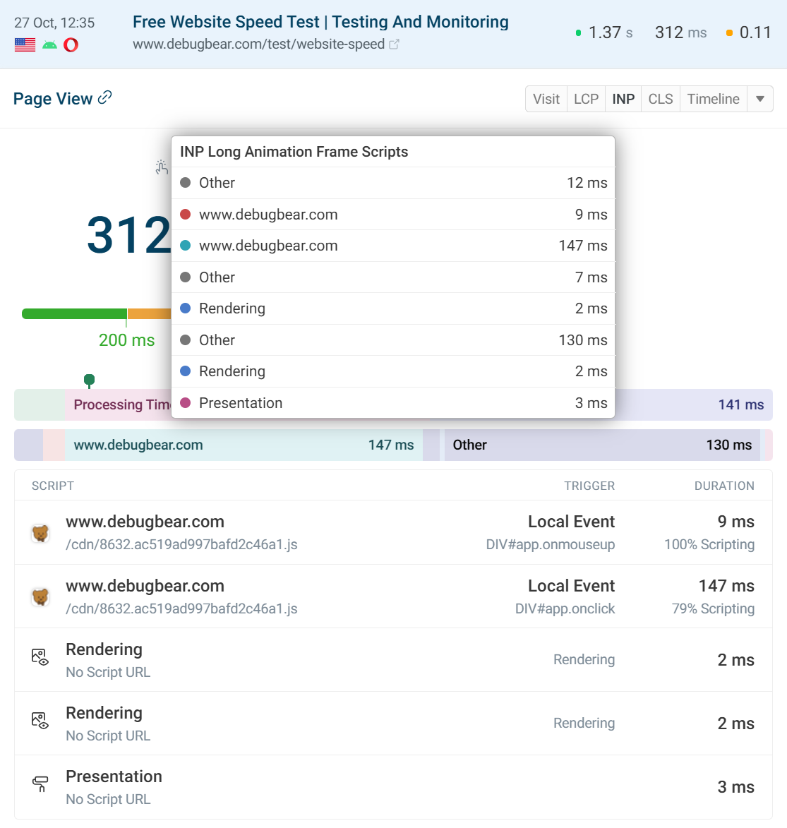 Long animation frames