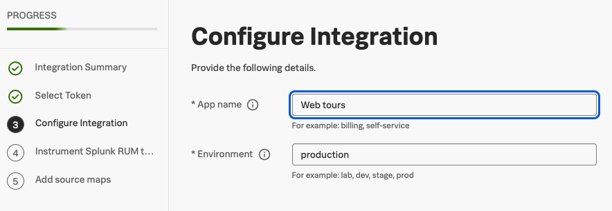 Configuring the RUM integration