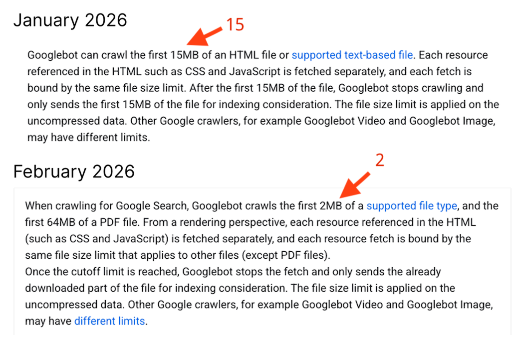 Googlebot documentation change