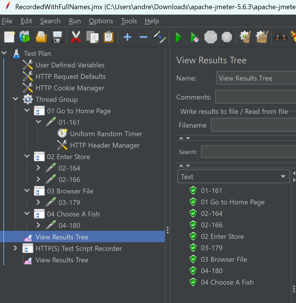 View Results Tree - Jmeter
