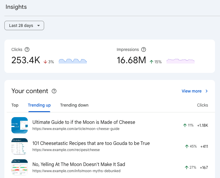Google Search Console – Insights
