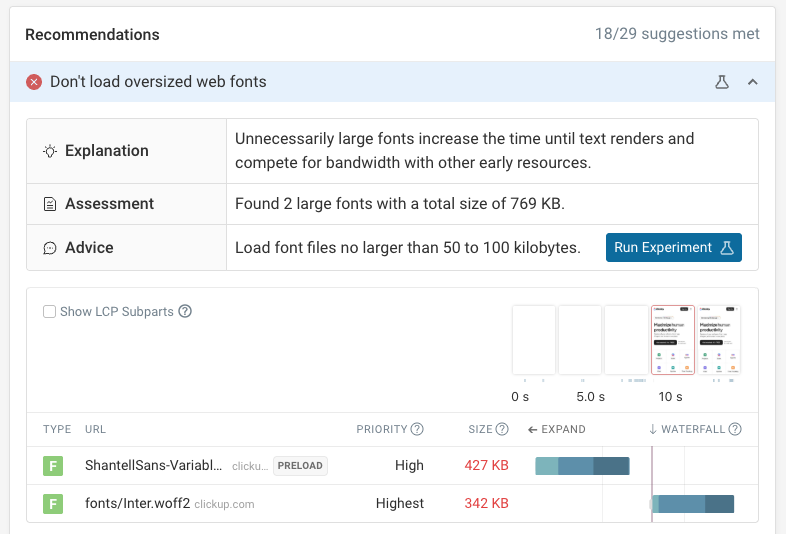 Web font slowing down a page