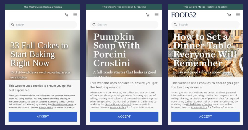 Advancing content carousel