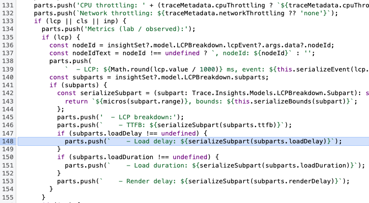 AI trace formatter source code