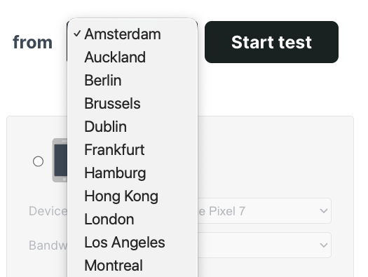 Uptrends location selection