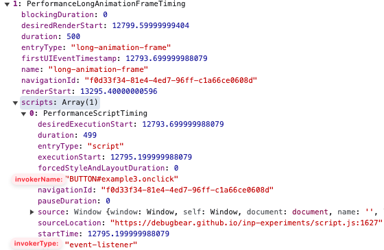 LoAF with event timestamp and event handler info