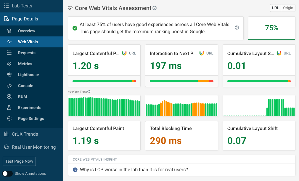 Historical CrUX data for WordPress speed optimization