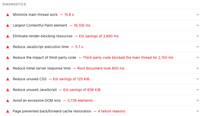 Automated lighthouse audits in DebugBear