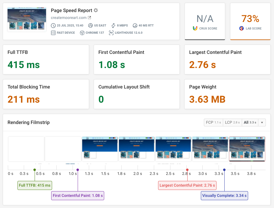 Improve page load time
