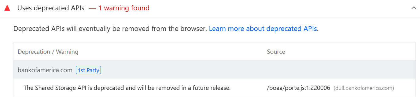 Avoids deprecated APIs audit