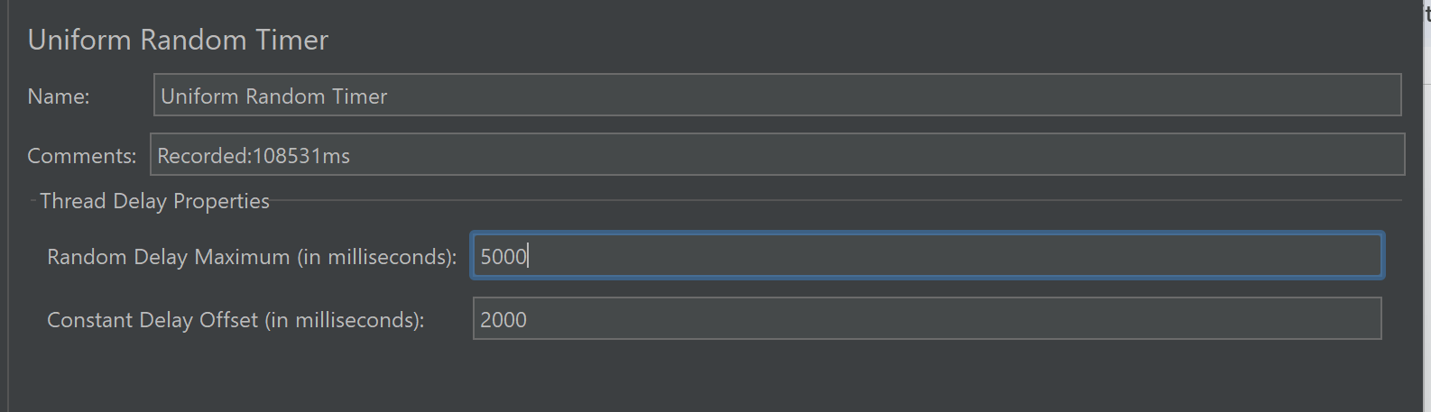 Uniform random timer in Jmeter