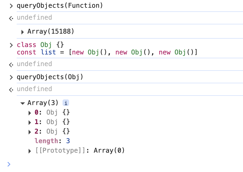 queryObject result