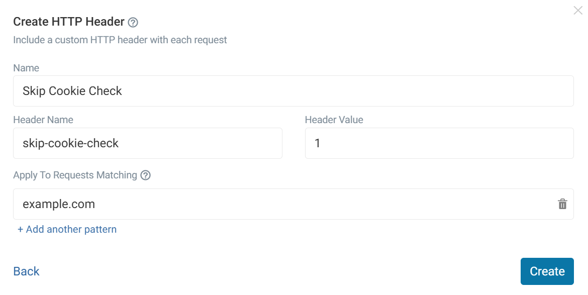 Custom header requests
