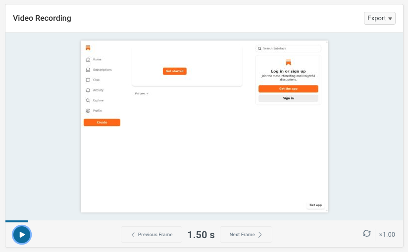 Video view showing page load process