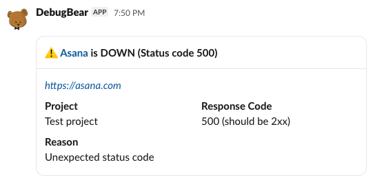 Outage alert