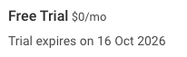 Trial end date