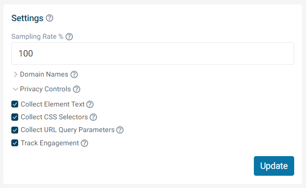 DebugBear privacy controls