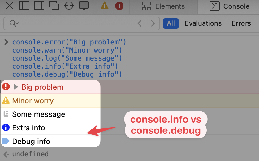Styling of different message types in Safari