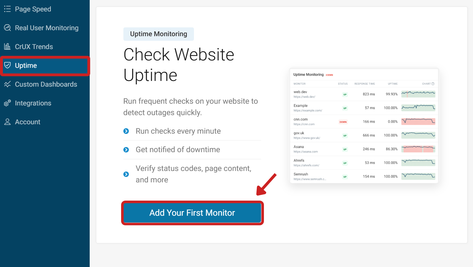 Add first monitor