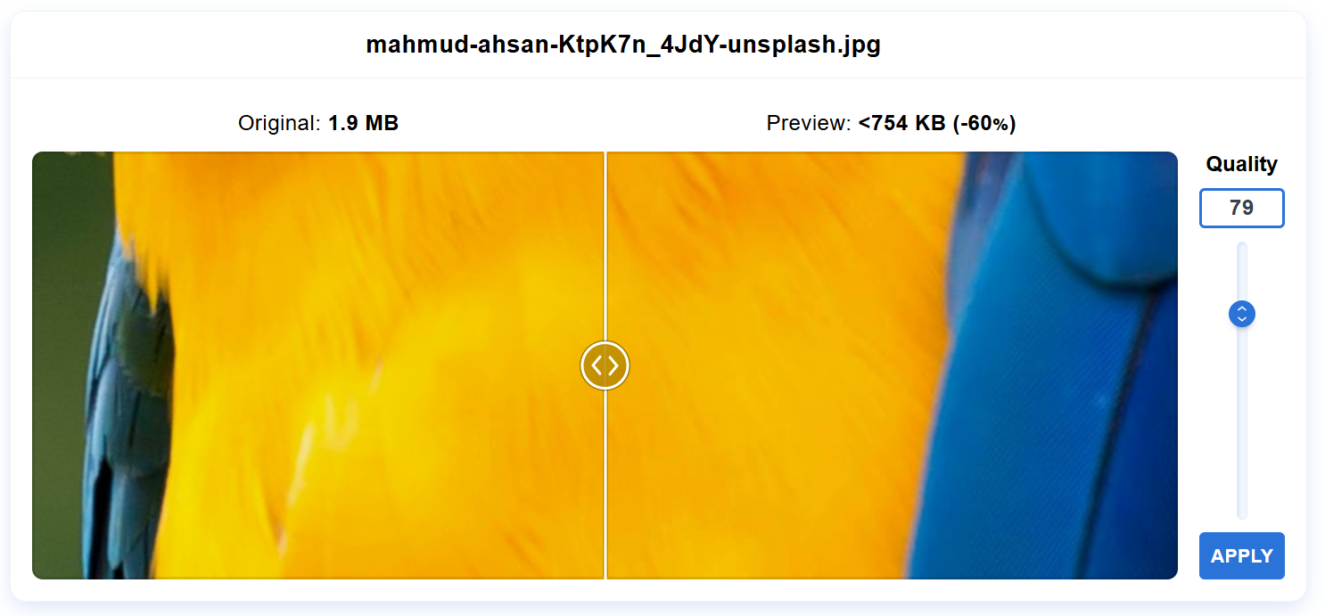 Optimizilla JPEG configuration