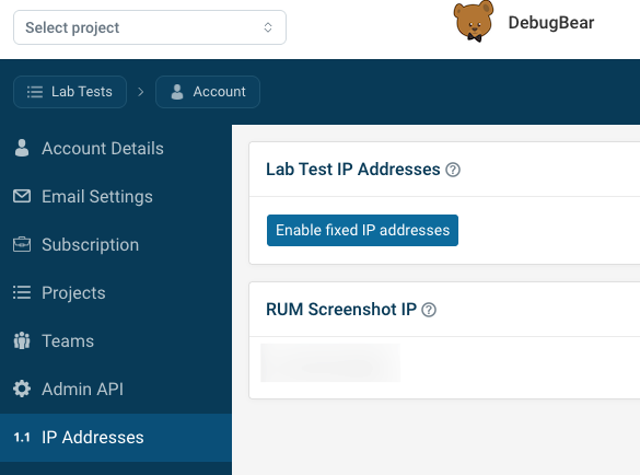 Enable fixed IP addresses