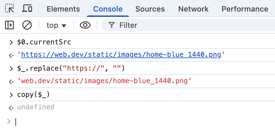 Using $_ to get the last evaluated expression