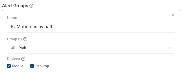 Alert group configuration